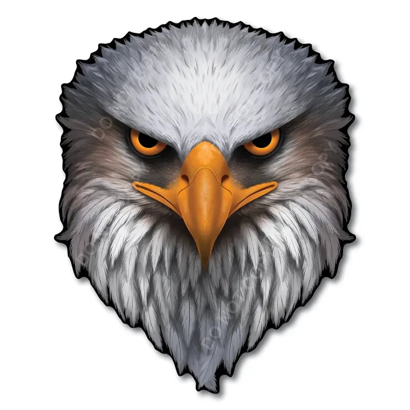 Reflective Eyes Eagle Decal🦅 – Patriotic USA Flag Vinyl Sticker for Trucks