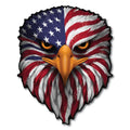 Reflective Eyes Eagle Decal🦅 – Patriotic USA Flag Vinyl Sticker for Trucks